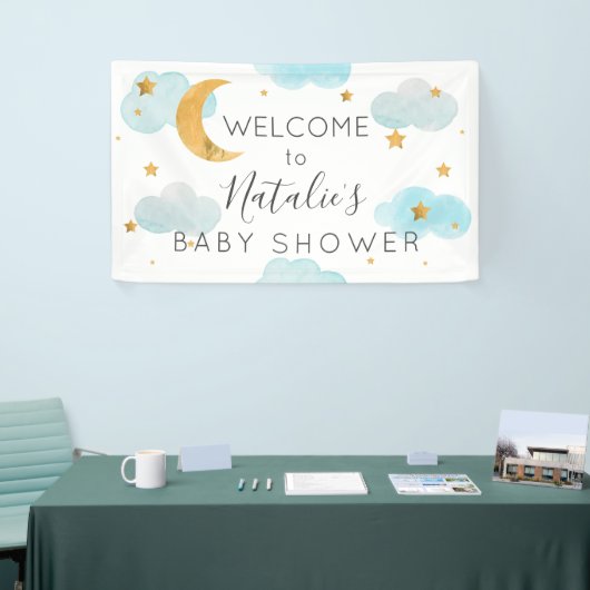 Moon & Stars baby shower banner (Beurs)