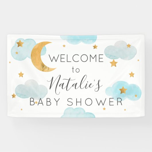 Moon & Stars baby shower banner (Horizontaal)