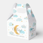 Moon & Stars Baby shower blauw wolken Bedankdoosjes (Voorkant Zijde)