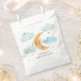 Moon & Stars Baby Shower Blue Clouds paper bag Bedankzakje