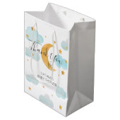 Moon & Stars Baby Shower Bolsa de regalo Medium  Medium Cadeauzakje (Voorkant Gekanteld)