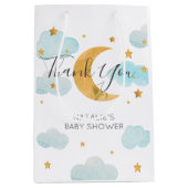 Moon & Stars Baby Shower Bolsa de regalo Medium  Medium Cadeauzakje (Voorkant)