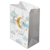 Moon & Stars Baby Shower Bolsa de regalo Medium  Medium Cadeauzakje (Achterkant Gekanteld)