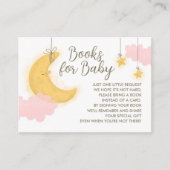 Moon Stars Baby shower Books Enclosure Kaart (Voorkant)