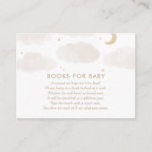 Moon Stars Baby shower Books for Baby request Encl Informatiekaartje (Voorkant)