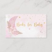 Moon Stars Baby shower Books for Baby request Informatiekaartje (Achterkant)