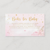 Moon Stars Baby shower Books for Baby request Informatiekaartje (Voorkant)