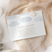 Moon Stars Baby shower Books for Baby request Informatiekaartje