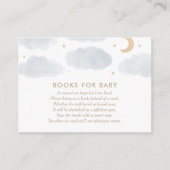 Moon Stars Baby shower Books for Baby request Informatiekaartje (Voorkant)