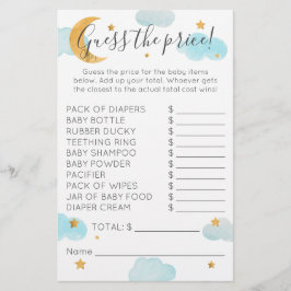 Moon & Stars Baby shower Clouds Raad de prijs