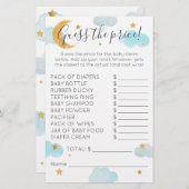 Moon & Stars Baby shower Clouds Raad de prijs (Voorkant / Achterkant)