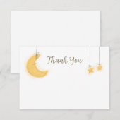 Moon Stars Baby shower Dank je wel Kaart (Voorkant / Achterkant)