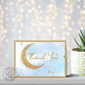 Moon & Stars Baby shower Dank je wel kaart