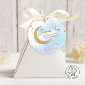 Moon & Stars Baby shower Dank u Cadeau Label Cadeaulabel