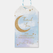 Moon & Stars Baby shower Dank u Cadeau Label Cadeaulabel (Voorkant)