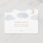 Moon Stars Baby shower Diaper Raffle Ticket Informatiekaartje (Voorkant)