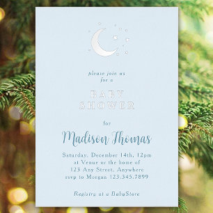 Moon & Stars Baby shower Folie uitnodiging