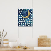 Moon & Stars Baby shower Guest Book Alternative Poster (Keuken)