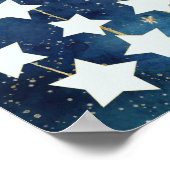 Moon & Stars Baby shower Guest Book Alternative Poster (Hoek)