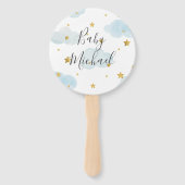 Moon & Stars  Baby Shower Handwaaier (Achterkant)