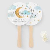 Moon & Stars  Baby Shower Handwaaier (Voorkant en achterkant)