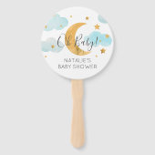 Moon & Stars  Baby Shower Handwaaier (Voorkant)
