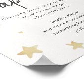 Moon Stars Baby shower Late Night Diapers Sign Poster (Hoek)