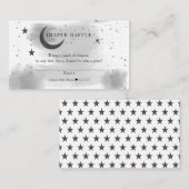Moon Stars Baby shower Luier Raffle Informatiekaartje (Voorkant / Achterkant)