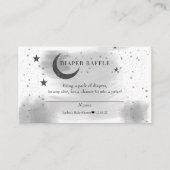 Moon Stars Baby shower Luier Raffle Informatiekaartje (Voorkant)