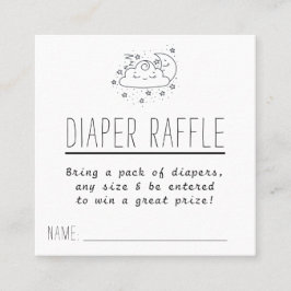 Moon & Stars Baby shower Luier Raffle Tickets