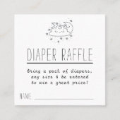 Moon & Stars Baby shower Luier Raffle Tickets (Voorkant)