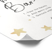 Moon Stars Baby shower Mimosa Bar Sign Poster (Hoek)