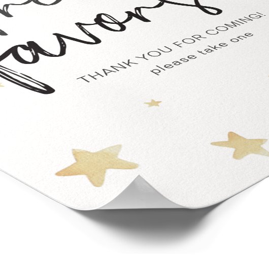 Moon Stars Baby shower Treedt en gunst Poster (Hoek)