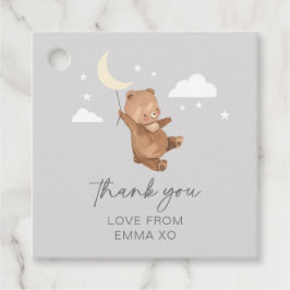 Moon Stars Beer Baby shower Bedankjes Labels