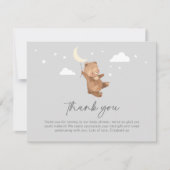 Moon Stars Beer Baby shower Bedankkaart (Voorkant)