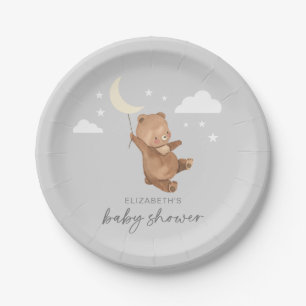 Moon Stars Beer Baby shower Papieren Borden Bordje
