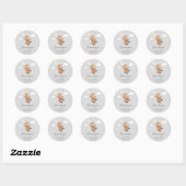 Moon Stars Beer Baby shower Ronde Sticker (Vel)