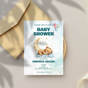 Moon & Stars Beer Baby shower Uitnodiging