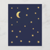 Moon Stars Blue Gold Budget Baby shower (Achterkant)