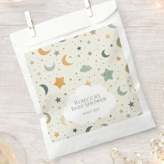 Moon & Stars Boho Baby Adoptie Douche Bedankzakje