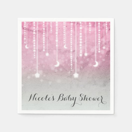 Moon & Stars Celestial Baby shower Party Servet (Voorkant)