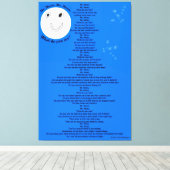 Moon Stars Children's Poem 40 x 60 inch Canvas Afdruk (Insitu (Houten vloer))