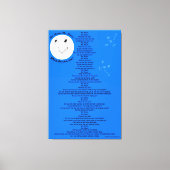 Moon Stars Children's Poem 40 x 60 inch Canvas Afdruk (Voorkant)