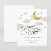 Moon Stars Cloud Baby shower Diaper Raffle Sign (Voorkant / Achterkant)
