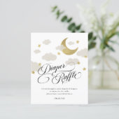 Moon Stars Cloud Baby shower Diaper Raffle Sign (Staand voorkant)