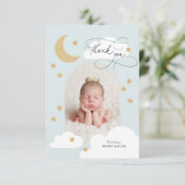 Moon Stars Clouds Arch Foto Blauw Hartelijk dank Bedankkaart (Staand voorkant)