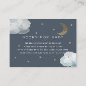 Moon, Stars & Clouds Baby shower Book Request Card Informatiekaartje (Voorkant)