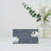 Moon Stars Clouds Baby shower Luier Raffle Ticket Informatiekaartje (Staand voorkant)