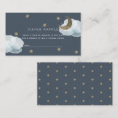 Moon Stars Clouds Baby shower Luier Raffle Ticket Informatiekaartje (Voorkant / Achterkant)