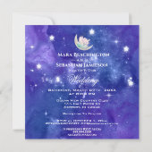 *~* MOON STARS CRYSTAL RSVP AR14 Website Wedding Kaart (Achterkant)